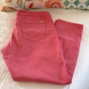 28”White House Black Market, coral pink ankle jeans. Excellent condition!